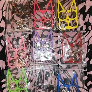 Colorful Cat-Shaped Keychains